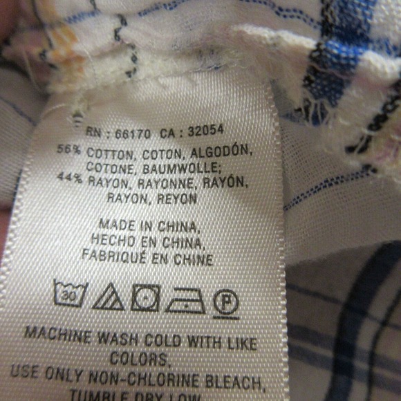 Maeve Anthropologie Plaid Ruffle Tunic Blouse Top size 6 Prairie Peasant - Picture 6 of 11